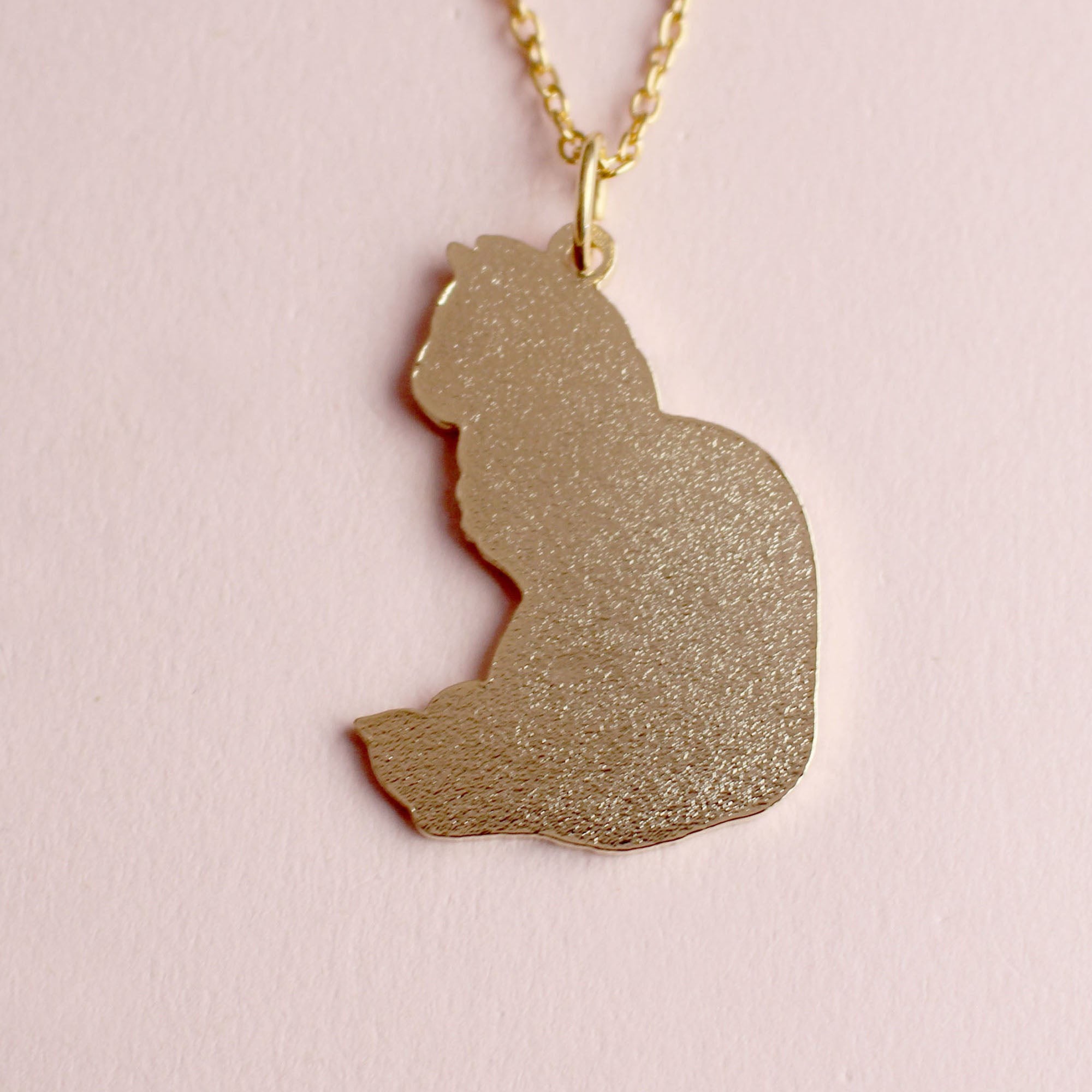 Mini Cat Head Silhouette Necklace in 14K Gold | Zales